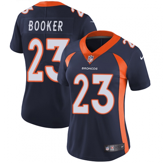 Women's Nike Denver Broncos 23 Devontae Booker Navy Blue Alternate Vapor Untouchable Limited Player NFL Jersey
