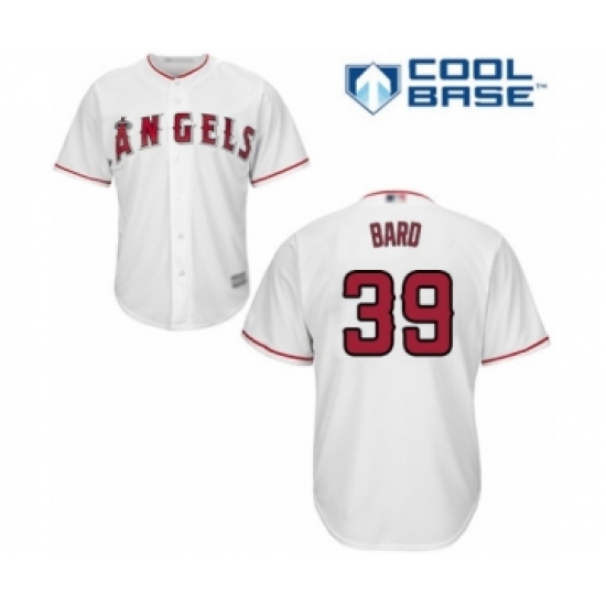 Youth Los Angeles Angels of Anaheim 39 Luke Bard Authentic White Home Cool Base Baseball Player Jersey