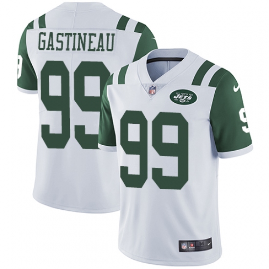 Men's Nike New York Jets 99 Mark Gastineau White Vapor Untouchable Limited Player NFL Jersey