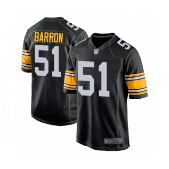 Men's Pittsburgh Steelers 51 Mark Barron Game Black Alternate Football Jersey