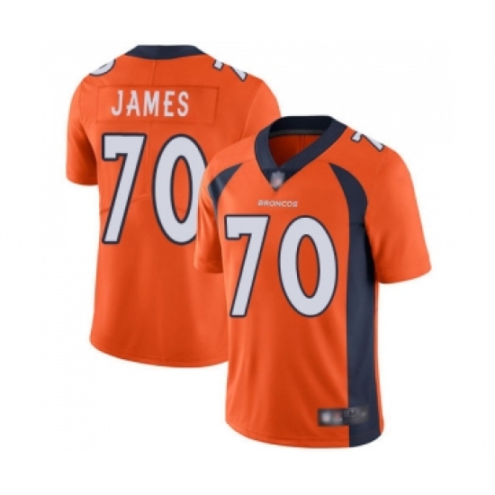Men's Denver Broncos 70 Ja Wuan James Orange Team Color Vapor Untouchable Limited Player Football Jersey
