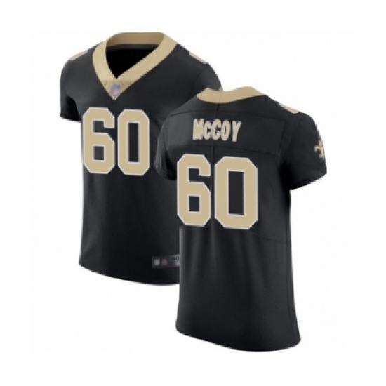 Men's New Orleans Saints 60 Erik McCoy Black Team Color Vapor Untouchable Elite Player Football Jersey