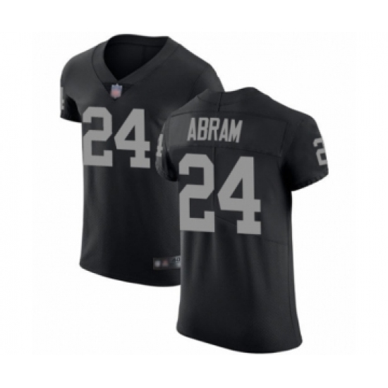 Men's Oakland Raiders 24 Johnathan Abram Black Team Color Vapor Untouchable Elite Player Football Jersey