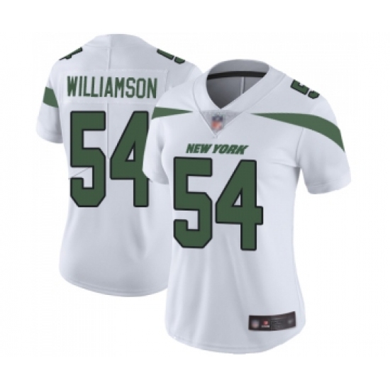 Women's New York Jets 54 Avery Williamson White Vapor Untouchable Limited Player Football Jersey