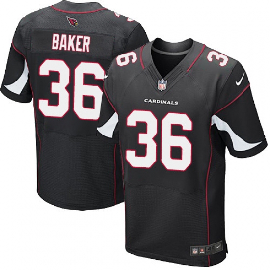 Men's Nike Arizona Cardinals 36 Budda Baker Elite Black Alternate NFL Jersey