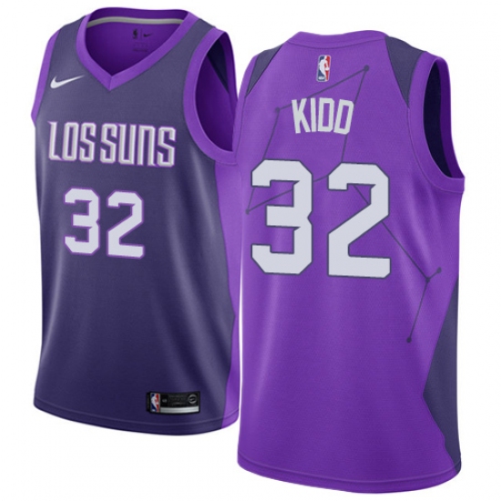 Men's Nike Phoenix Suns 32 Jason Kidd Swingman Purple NBA Jersey - City Edition