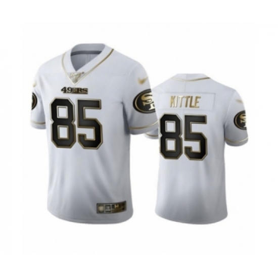 Men's San Francisco 49ers 85 George Kittle Limited White Golden Edition Football Jersey