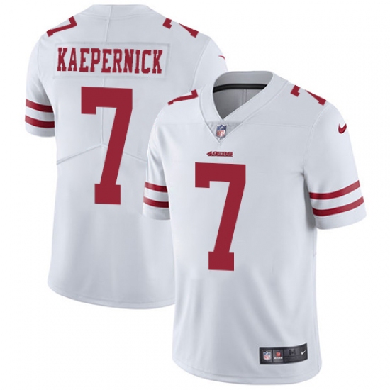 Men's Nike San Francisco 49ers 7 Colin Kaepernick White Vapor Untouchable Limited Player NFL Jersey
