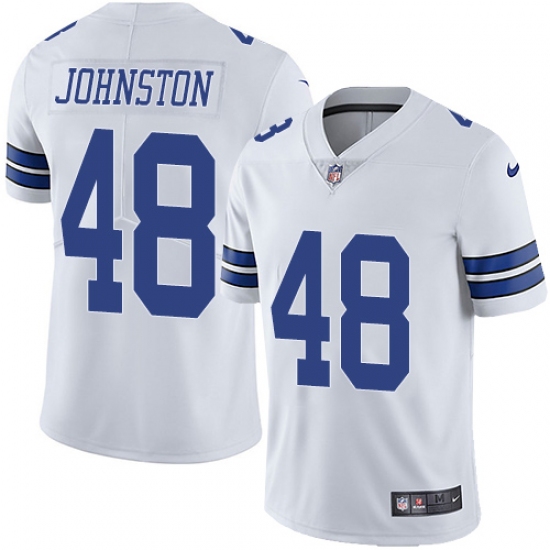 Youth Nike Dallas Cowboys 48 Daryl Johnston White Vapor Untouchable Limited Player NFL Jersey