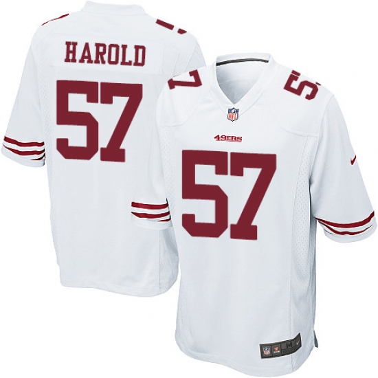 Men's Nike San Francisco 49ers 57 Eli Harold Game White NFL Jersey