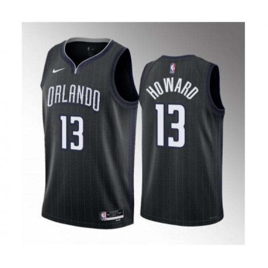 Men's Orlando Magic 13 Jett Howard Black 2023 Draft City Edition Stitched Basketball Jersey