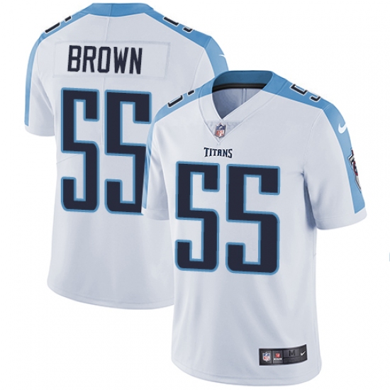 Youth Nike Tennessee Titans 55 Jayon Brown White Vapor Untouchable Elite Player NFL Jersey