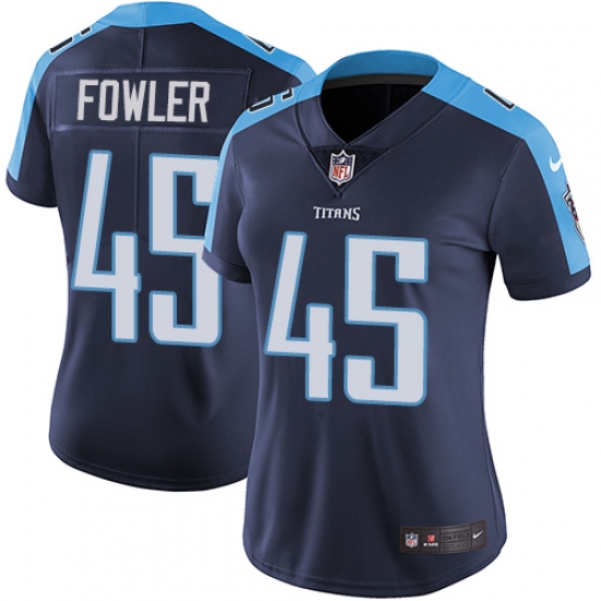 Women's Nike Tennessee Titans 45 Jalston Fowler Elite Navy Blue Alternate NFL Jersey