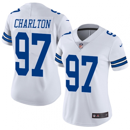 Women's Nike Dallas Cowboys 97 Taco Charlton White Vapor Untouchable Limited Player NFL Jersey