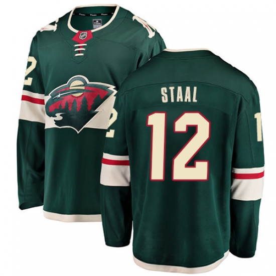 Youth Minnesota Wild 12 Eric Staal Fanatics Branded Green Home Breakaway NHL Jersey
