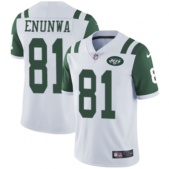 Men's Nike New York Jets 81 Quincy Enunwa White Vapor Untouchable Limited Player NFL Jersey