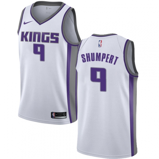 Men's Nike Sacramento Kings 9 Iman Shumpert Swingman White NBA Jersey - Association Edition