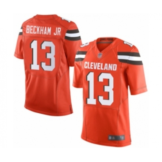Men's Odell Beckham Jr. Elite Orange Nike Jersey NFL Cleveland Browns 13 Alternate