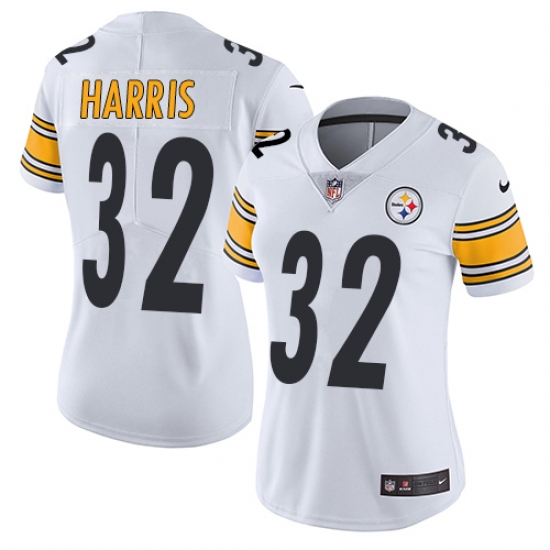 Women's Nike Pittsburgh Steelers 32 Franco Harris White Vapor Untouchable Limited Player NFL Jersey