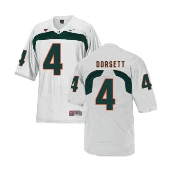 Miami Hurricanes 4 Phillip Dorsett White College Football Jersey