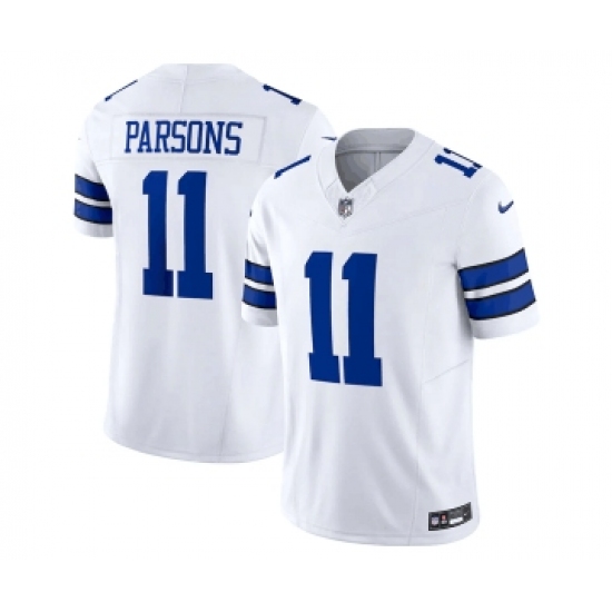 Men's Nike Dallas Cowboys 11 Micah Parsons White 2023 F.U.S.E. Limited Stitched Football Jersey