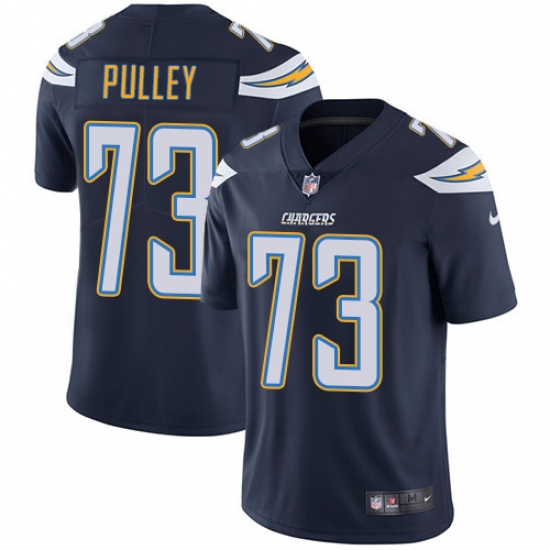Men's Nike Los Angeles Chargers 73 Spencer Pulley Navy Blue Team Color Vapor Untouchable Limited Player NFL Jersey