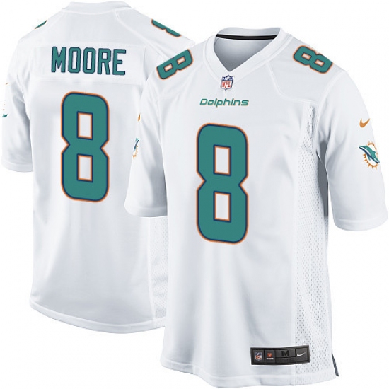 Men's Nike Miami Dolphins 8 Matt Moore Game White NFL Jersey