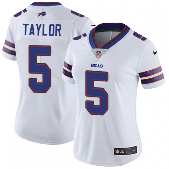 Women's Nike Buffalo Bills 5 Tyrod Taylor White Vapor Untouchable Limited Player NFL Jersey