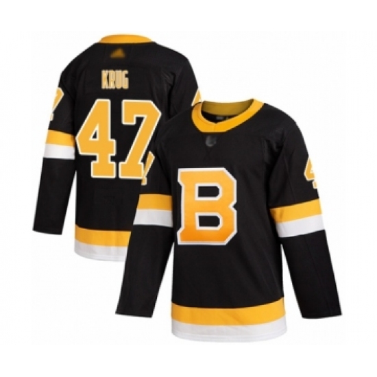 Youth Boston Bruins 47 Torey Krug Authentic Black Alternate Hockey Jersey
