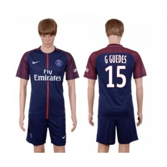 Paris Saint-Germain 15 G Guedes Home Soccer Club Jersey