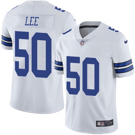 Men's Nike Dallas Cowboys 50 Sean Lee White Vapor Untouchable Limited Player NFL Jersey