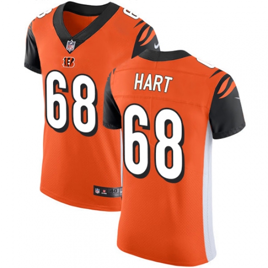 Men's Nike Cincinnati Bengals 68 Bobby Hart Orange Alternate Vapor Untouchable Elite Player NFL Jersey