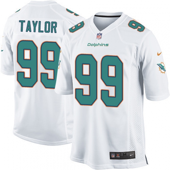 Youth Nike Miami Dolphins 99 Jason Taylor Game White NFL Jersey