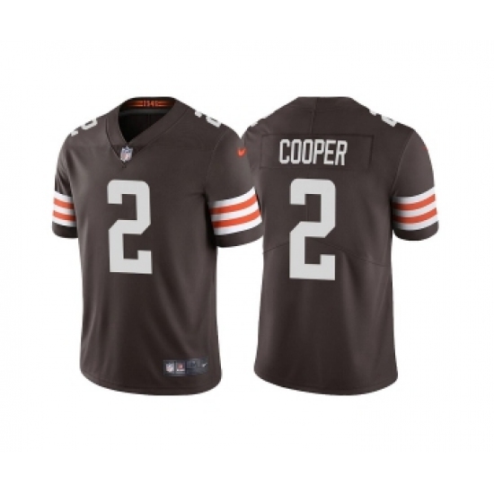 Men's Cleveland Browns 2 Amari Cooper Brown Vapor Untouchable Limited Stitched Jersey