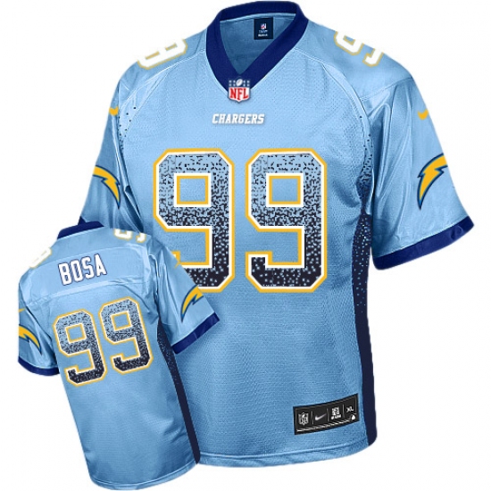 Youth Nike Los Angeles Chargers 99 Joey Bosa Elite Electric Blue Drift Fashion NFL Jersey