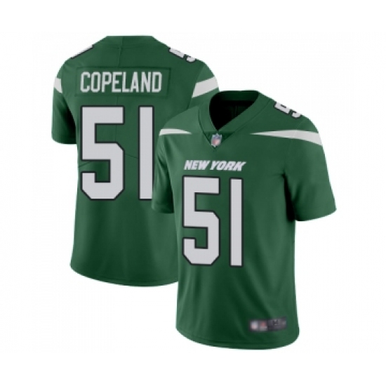 Men's New York Jets 51 Brandon Copeland Green Team Color Vapor Untouchable Limited Player Football Jersey