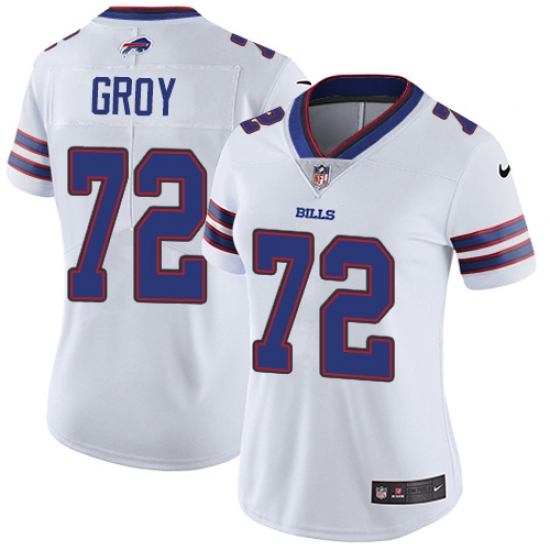 Women's Nike Buffalo Bills 72 Ryan Groy White Vapor Untouchable Limited Player NFL Jersey