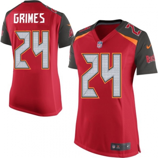 Women's Nike Tampa Bay Buccaneers 24 Brent Grimes Game Red Team Color NFL Jersey