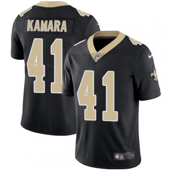 Men's Nike New Orleans Saints 41 Alvin Kamara Black Team Color Vapor Untouchable Limited Player NFL Jersey