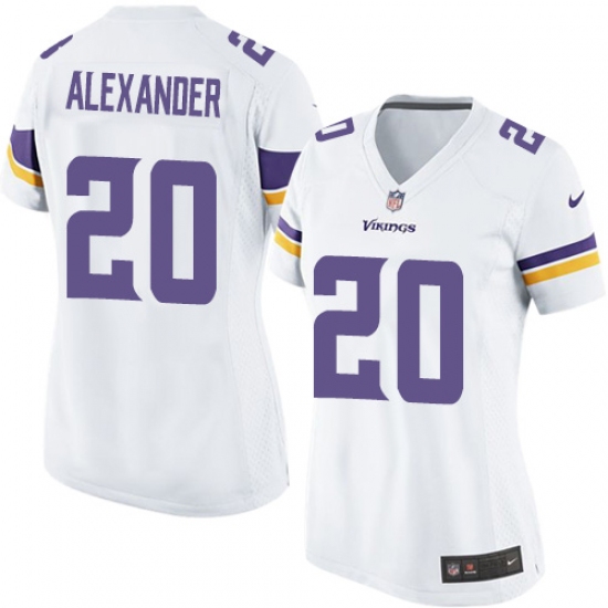 Women's Nike Minnesota Vikings 20 Mackensie Alexander Game White NFL Jersey