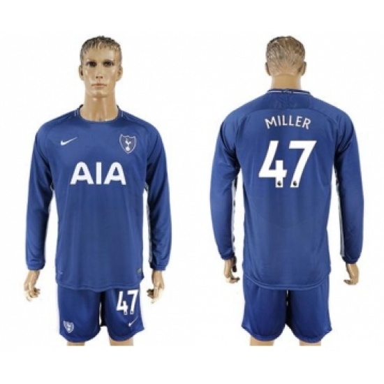 Tottenham Hotspur 47 Miller Away Long Sleeves Soccer Club Jersey