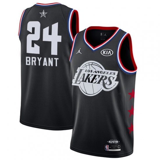Youth Nike Los Angeles Lakers 24 Kobe Bryant Black Basketball Jordan Swingman 2019 All-Star Game Jersey