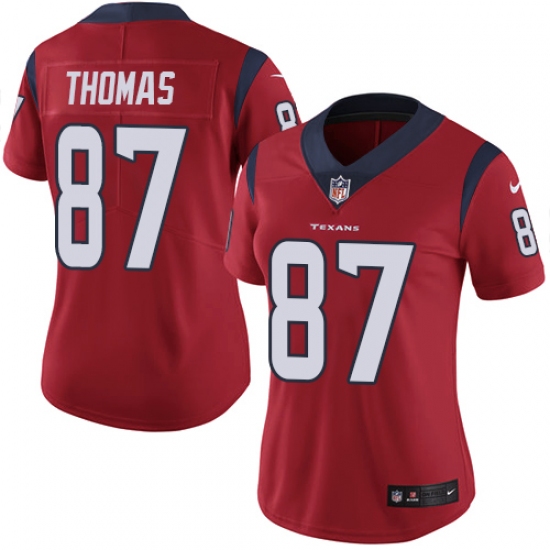 Women's Nike Houston Texans 87 Demaryius Thomas Red Alternate Vapor Untouchable Limited Player NFL Jersey