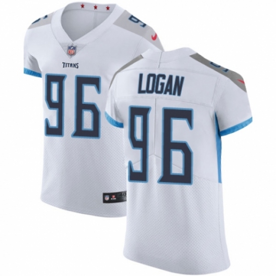 Men's Nike Tennessee Titans 96 Bennie Logan White Vapor Untouchable Elite Player NFL Jersey