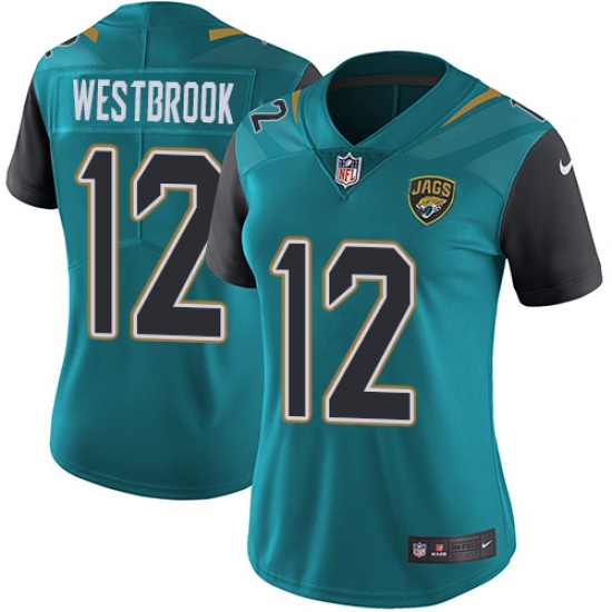 Women's Nike Jacksonville Jaguars 12 Dede Westbrook Teal Green Team Color Vapor Untouchable Limited Player NFL Jersey