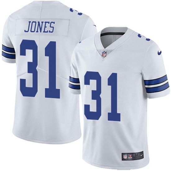 Youth Nike Dallas Cowboys 31 Byron Jones White Vapor Untouchable Limited Player NFL Jersey