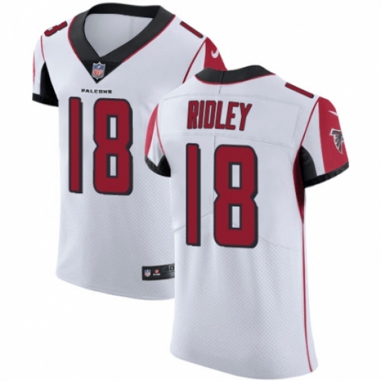 Men's Nike Atlanta Falcons 18 Calvin Ridley White Vapor Untouchable Elite Player NFL Jersey