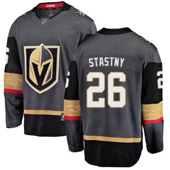 Men's Vegas Golden Knights 26 Paul Stastny Authentic Black Home Fanatics Branded Breakaway NHL Jersey - Click Image to Close