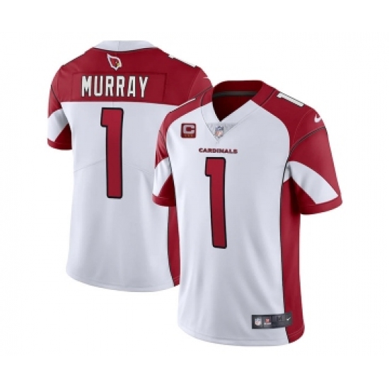 Men's Arizona Cardinals 2022 1 Kyler Murray White With 3-star C Patch Vapor Untouchable Limited Stitched NFL Jersey