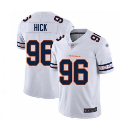 Men's Chicago Bears 96 Akiem Hicks White Team Logo Fashion Limited Football Jersey
